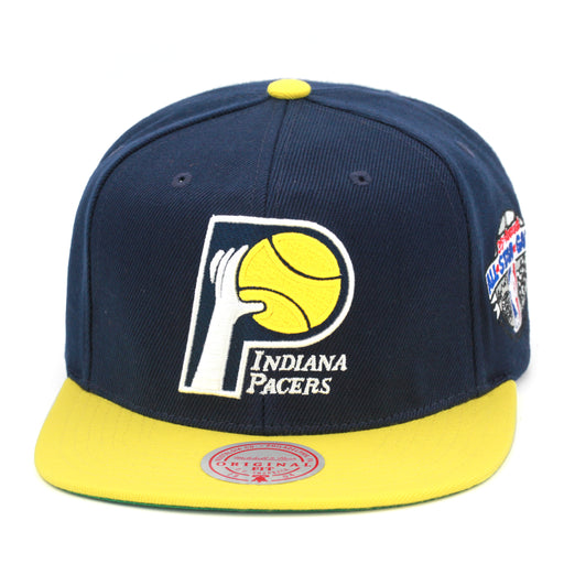 Indiana Pacers All Star 1985 Mitchell & Ness Snapback Hat Navy/Yellow
