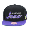 New Orleans Jazz Mitchell & Ness Team Script 2.0 Snapback Hat Black/Purple