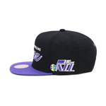 New Orleans Jazz Mitchell & Ness Team Script 2.0 Snapback Hat Black/Purple
