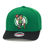 Boston Celtics Mitchell & Ness Flexfit Curved Brim Snapback Hat Green/Black
