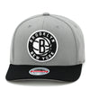Brooklyn Nets Mitchell & Ness Flexfit Curved Brim Snapback Hat Grey/Black