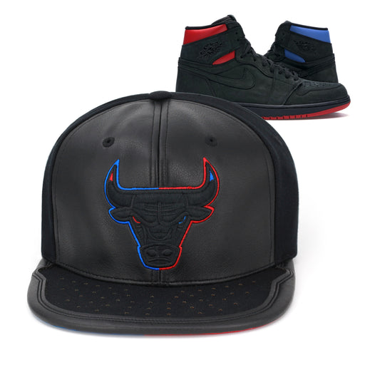 Chicago Bulls Mitchell & Ness Snapback Hat For Jordan 1 Retro High OG Quai 54