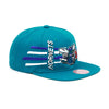 Charlotte Hornets Mitchell & Ness Retro Bolt Deadstock Snapback Hat Teal