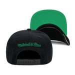 Boston Celtics Mitchell & Ness Team Script 2.0 Snapback Hat Black/Green