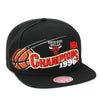 Chicago Bulls Mitchell & Ness Retro Snapback Hat - Black/NBA Champions 1996