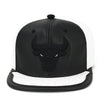 Chicago Bulls Mitchell & Ness Snapback Hat For Jordan 1 Retro Black White