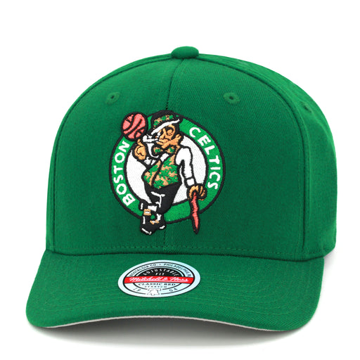 Boston Celtics Mitchell & Ness Flexfit Curved Brim Snapback Hat Green