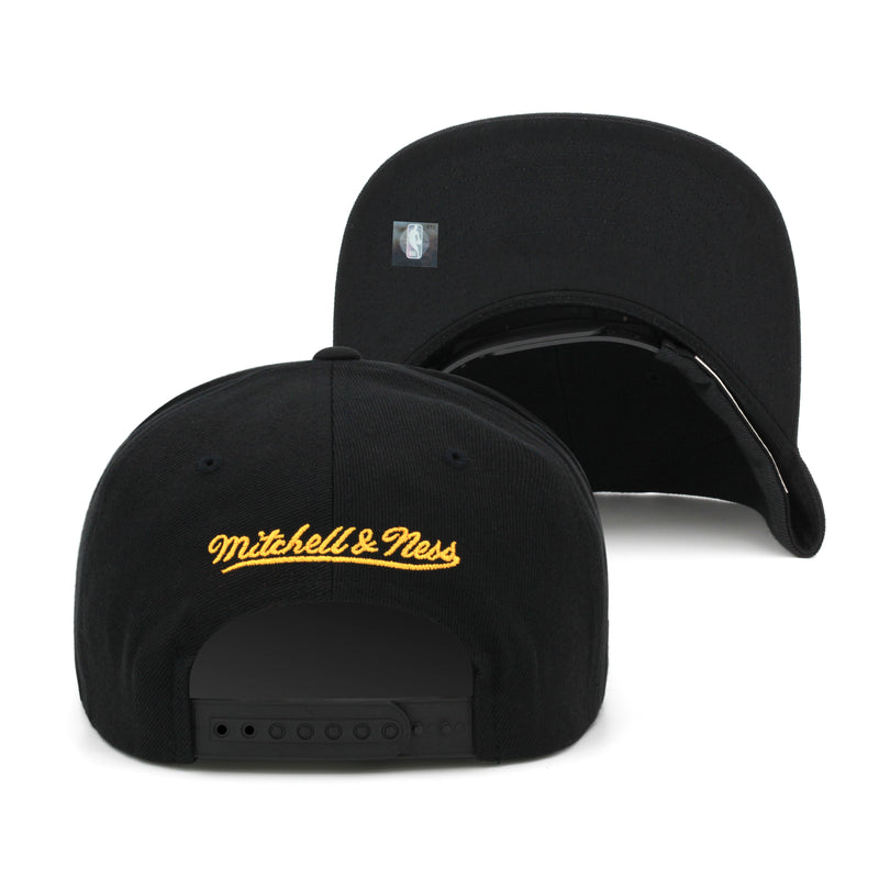 Los Angeles Lakers Mitchell & Ness Snapback Hat Black/Plate