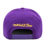 Los Angeles Lakers Mitchell & Ness Flexfit Curved Brim Snapback Hat Purple