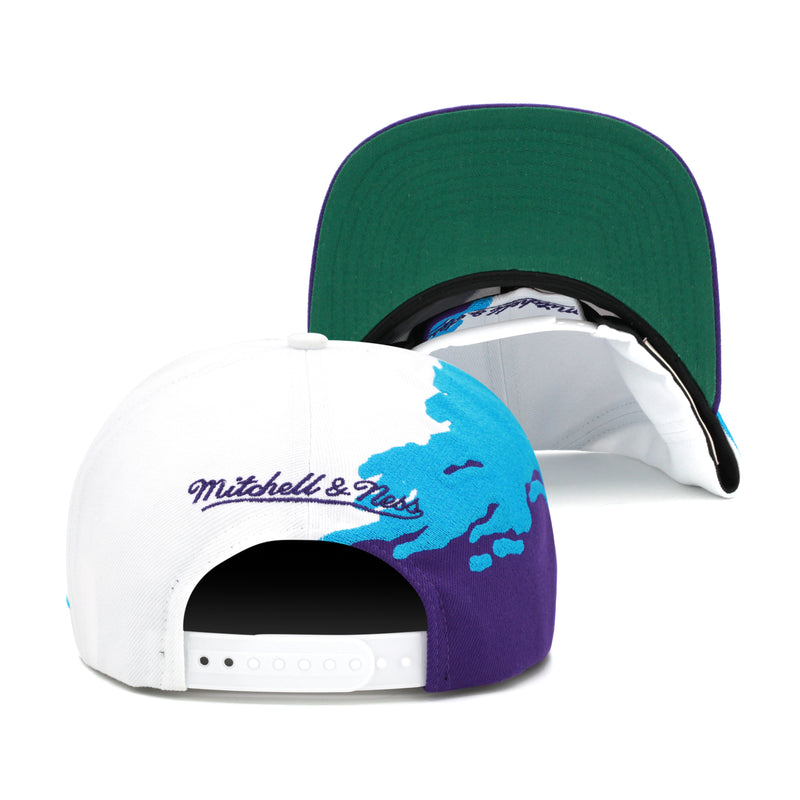 Utah Jazz Mitchell & Ness Paintbrush Snapback Hat Teal/Purple/White