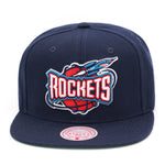 Houston Rockets Mitchell & Ness Team Ground 2.0 Snapback Hat Navy