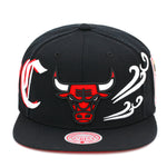 Chicago Bulls Black Mitchell & Ness My Towns Snapback Hat