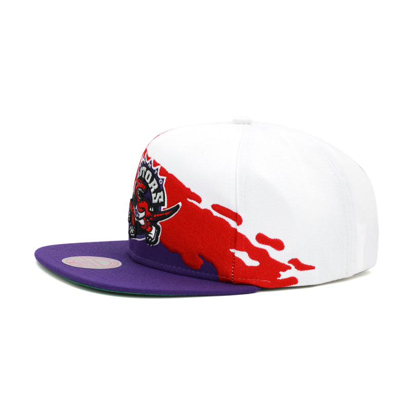 Toronto Raptors Mitchell & Ness Paintbrush Snapback Hat Purple/Red