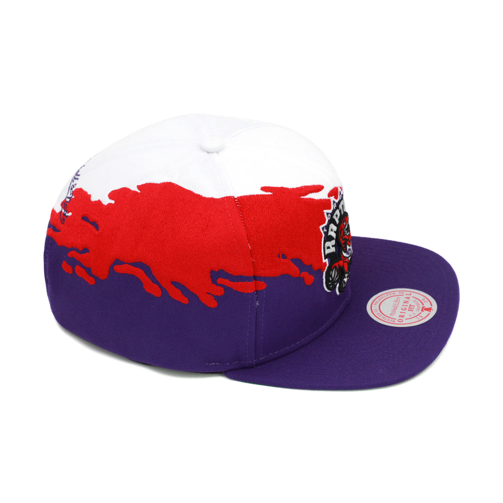 Toronto Raptors Mitchell & Ness Paintbrush Snapback Hat Purple/Red