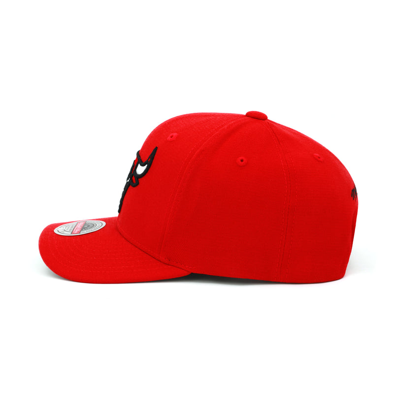 Chicago Bulls Mitchell & Ness Flexfit Curved Brim Snapback Hat Red