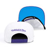 Utah Jazz NBA 50th Anniversary Mitchell & Ness Snapback Hat White/Purple