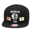 Brooklyn Nets Mitchell & Ness Snapback Hat "City Flag" Black