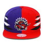 Toronto Raptors Mitchell & Ness Snapback Hat Purple/Red/Diamond Cut