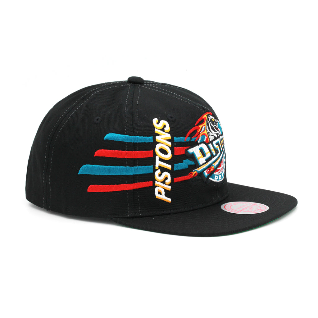 Detroit Pistons Mitchell & Ness Retro Bolt Deadstock Snapback Hat Black