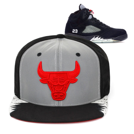 Mitchell & Ness Chicago Bulls Black Leather and Metalic Gold