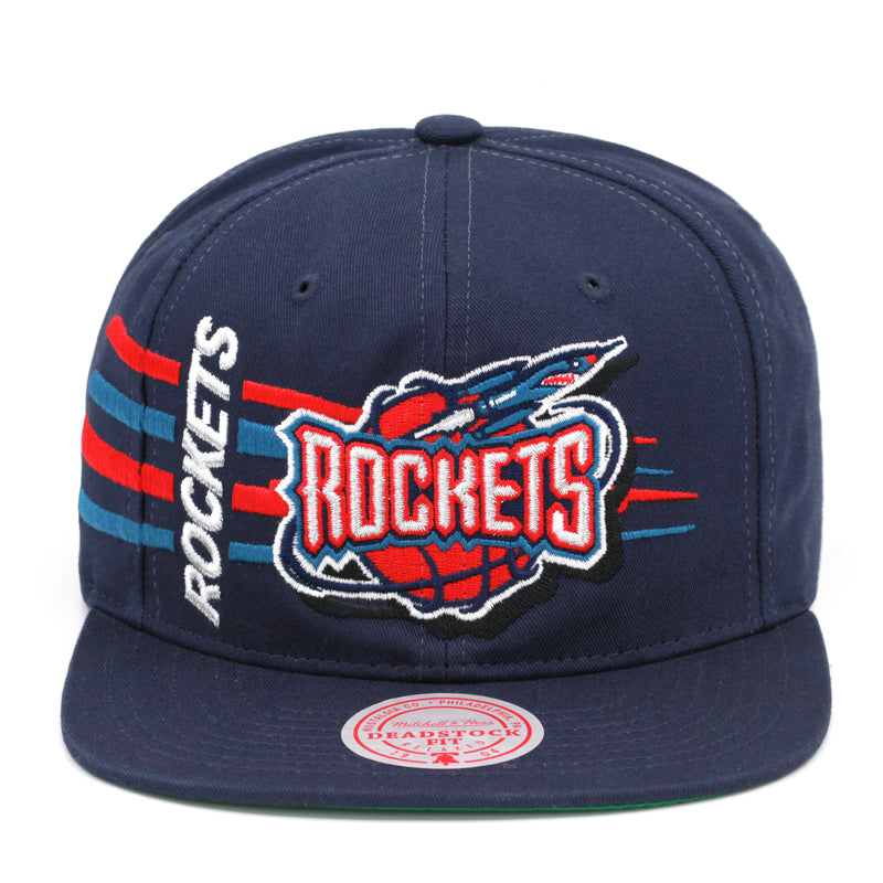 Houston Rockets Mitchell & Ness Retro Bolt Deadstock Snapback Hat Navy