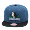 Minnesota Timberwolves Mitchell & Ness Team 2-tone 2.0 Snapback Hat Blue/Black