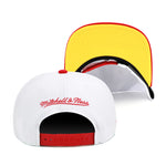 Atlanta Hawks NBA 50th Anniversary Mitchell & Ness Snapback Hat White/Red