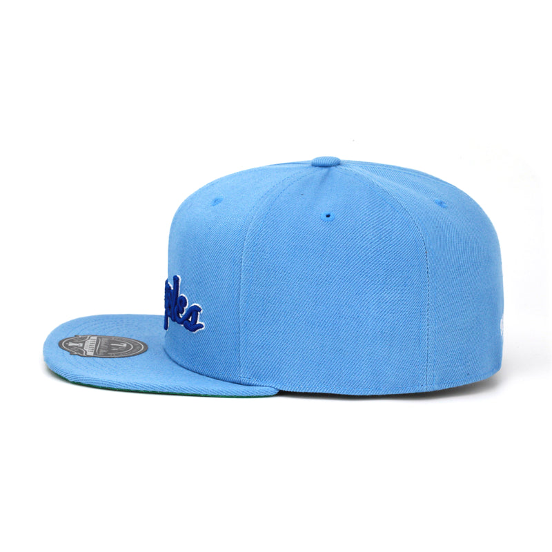 Los Angeles Lakers Mitchell & Ness Fitted Hat Light Blue