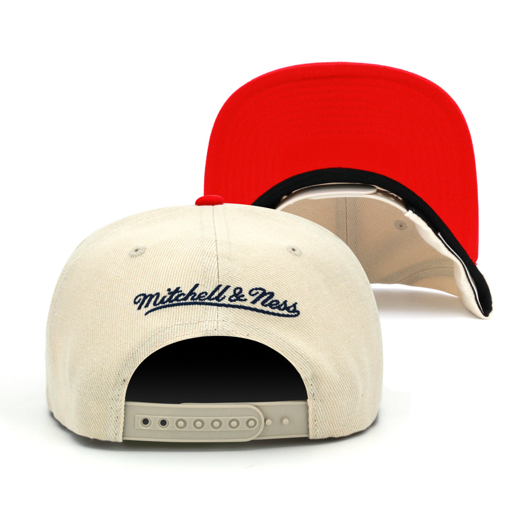 New Orleans Pelicans Mitchell & Ness Core Basic Snapback Hat Cream/Red