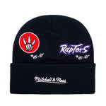 Toronto Raptors Mitchell & Ness Knit Beanie Hat - Black