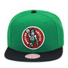 Boston Celtics Mitchell & Ness Team 2-tone 2.0 Snapback Hat Green/Black