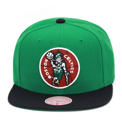 Boston Celtics Mitchell & Ness Team 2-tone 2.0 Snapback Hat Green/Black