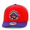 Toronto Raptors Mitchell & Ness Flexfit Curved Brim Snapback Hat Red/Purple