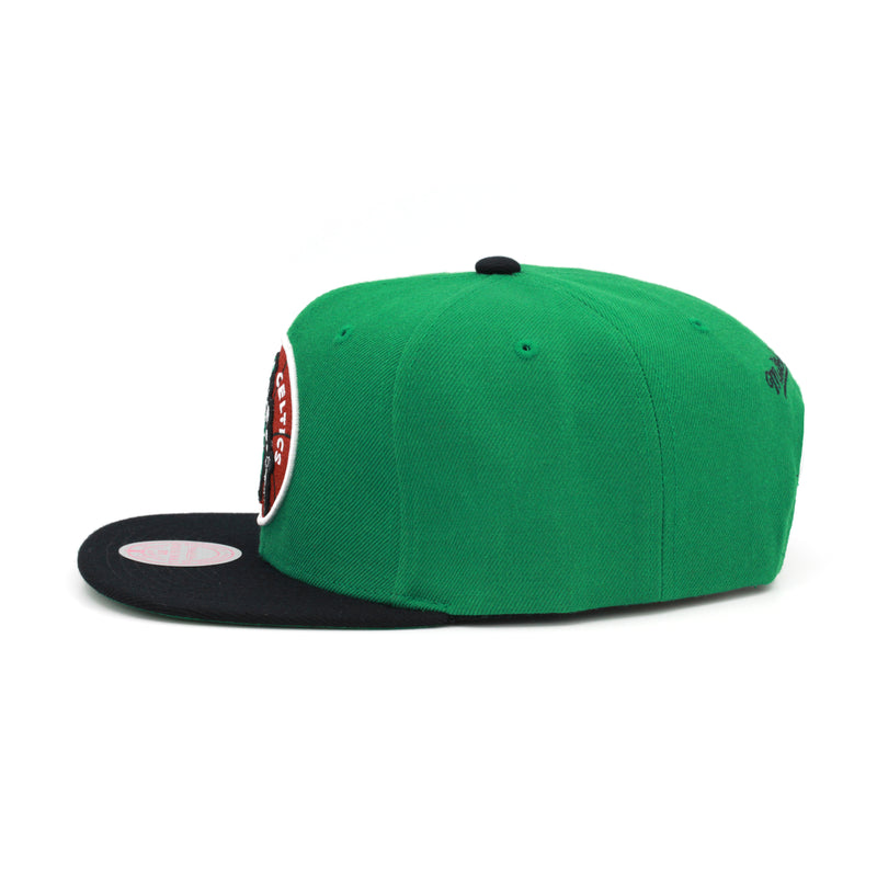 Boston Celtics Mitchell & Ness Team 2-tone 2.0 Snapback Hat Green/Black
