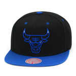 Chicago Bulls Mitchell & Ness Royality Snapback Hat Black/Royal