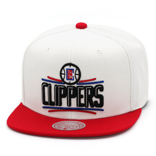 Los Angeles Clippers  Mitchell & Ness Snapback Hat Two-tone White/Red