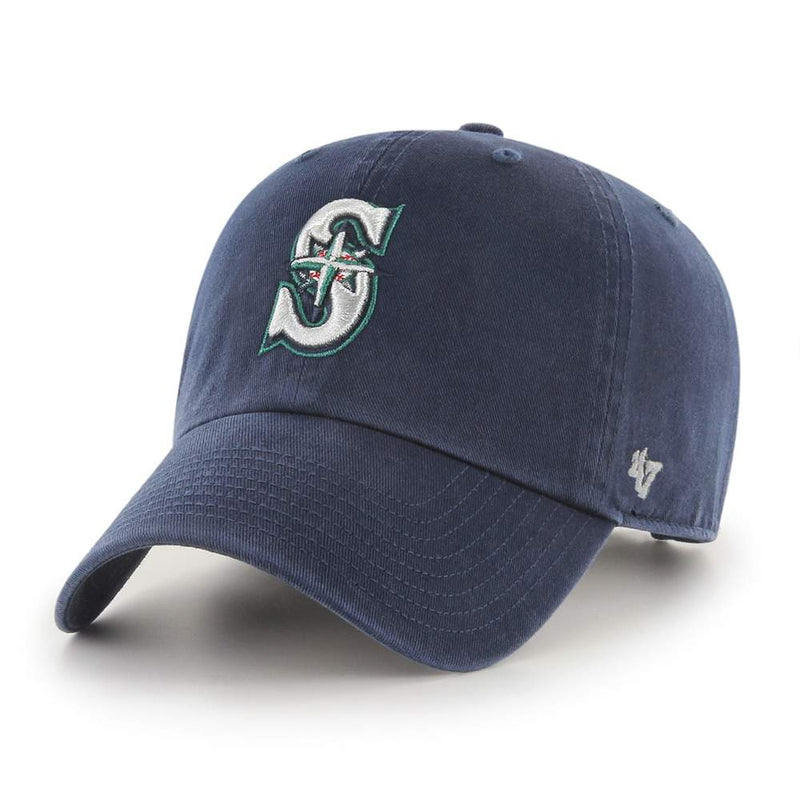 Seattle Mariners 47 Brand Clean Up Dad Hat Navy