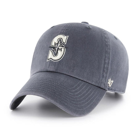 Seattle Mariners 47 Brand Clean Up Dad Hat Vintage Navy Poleberg