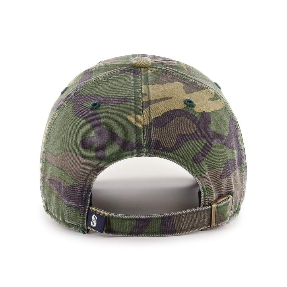Seattle Mariners 47 Brand Clean Up Dad Hat Washed Camo