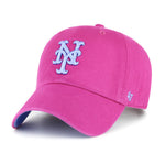 New York Mets 47 Brand Ballpark Clean Up Dad Hat Orchid