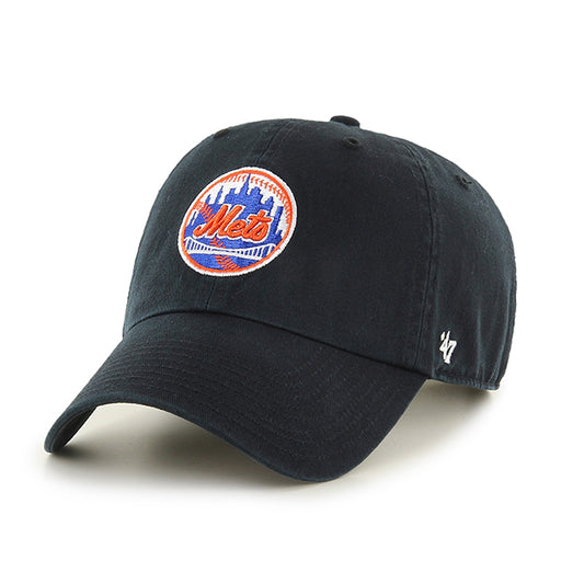 New York Mets Cooperstown 47 Brand Clean Up Dad Hat Black/NYC