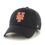 New York Mets 47 Brand Clean Up Dad Hat Black/Orange