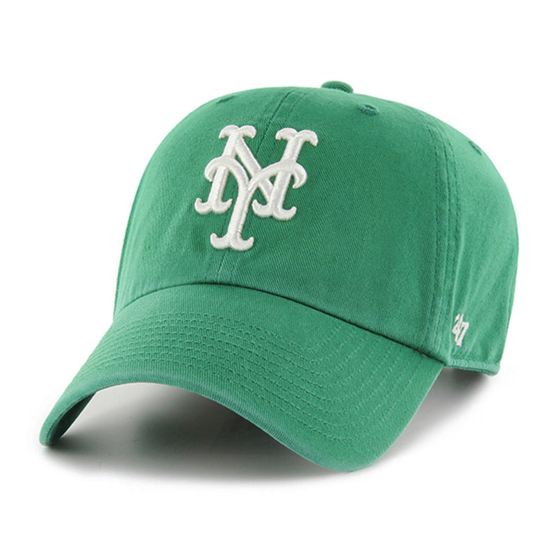 New York Mets Kelly Green 47 Brand Clean Up Dad Hat