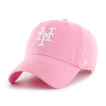 New York Mets 47 Brand Clean Up Dad Hat Rose Pink