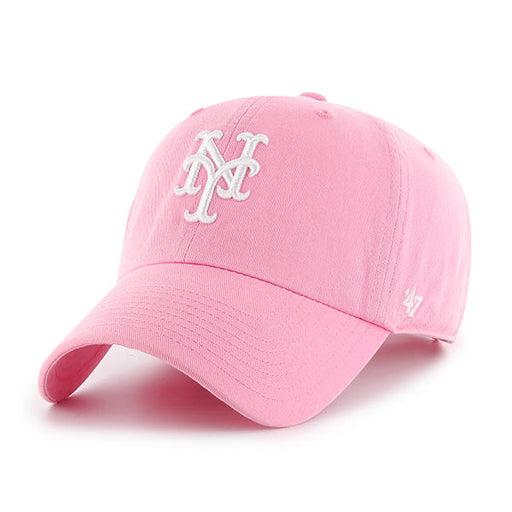 New York Mets 47 Brand Clean Up Dad Hat Rose Pink
