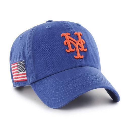 New York Mets 47 Brand Heritage Clean Up Dad Hat Royal/American Flag