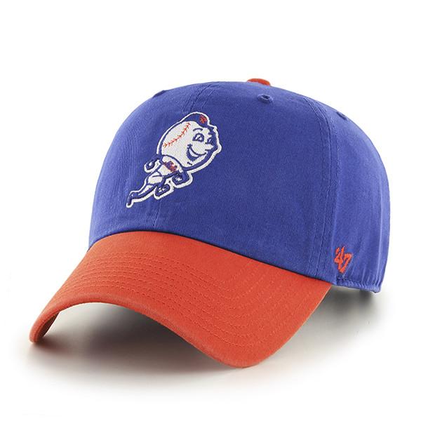 New York Mets 47 Brand Clean Up Dad Hat Two-tone Royal/Mr. Met
