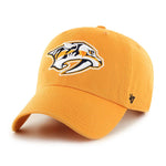 Nashville Predators 47 Brand Clean Up Dad Hat Yellow Gold