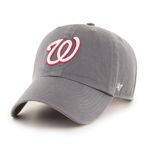 Washington Nationals 47 Brand Clean Up Dad Hat Dark Grey