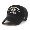 Brooklyn Nets 47 Brand Brockman Clean Up Dad Hat Vintage Black